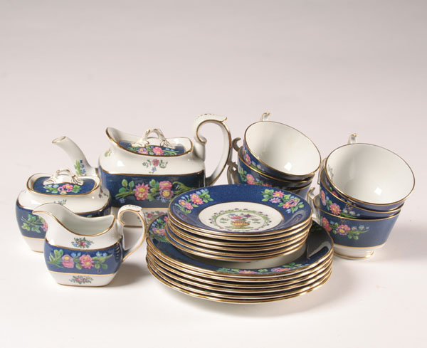 Copeland Spode floral tea set