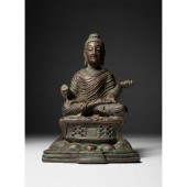 COPPER ALLOY FIGURE OF SHAKYAM