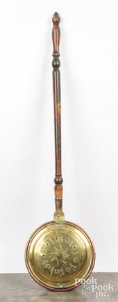 COPPER AND BRASS BEDWARMER, 19