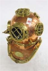 COPPER AND BRASS DIVER'S HELME
