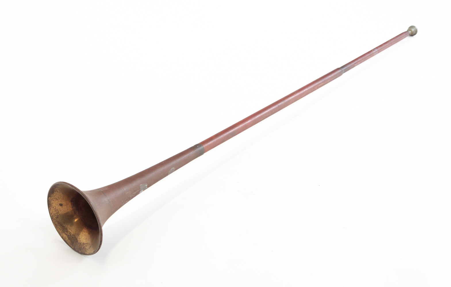 COPPER AND BRASS HUNTING HORN.