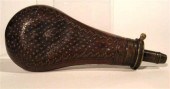 Copper and brass powder flask