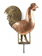 COPPER AND BRASS ROOSTER WEATH