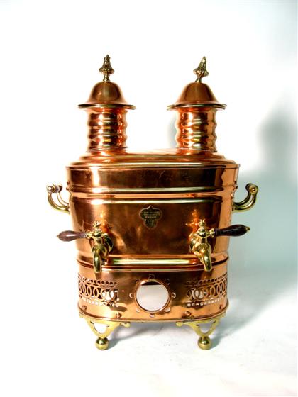Copper and brass twin spigot coffee