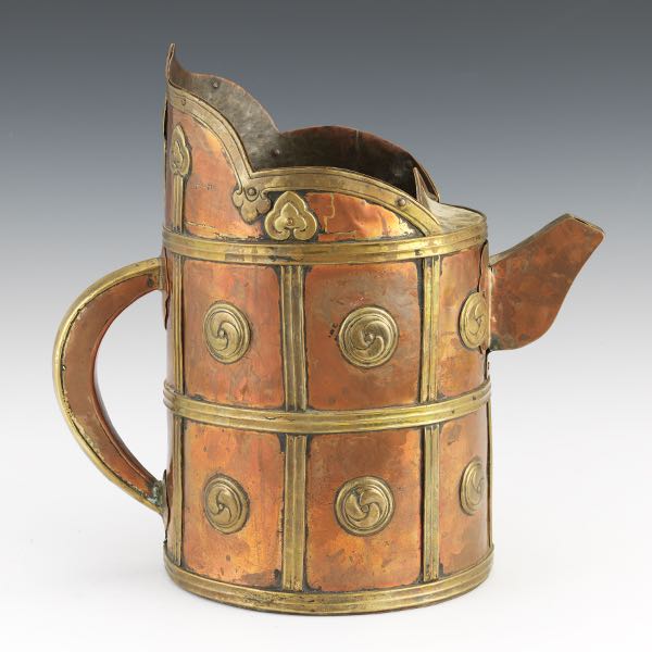 COPPER AND BRASS WATERING CAN 13" x