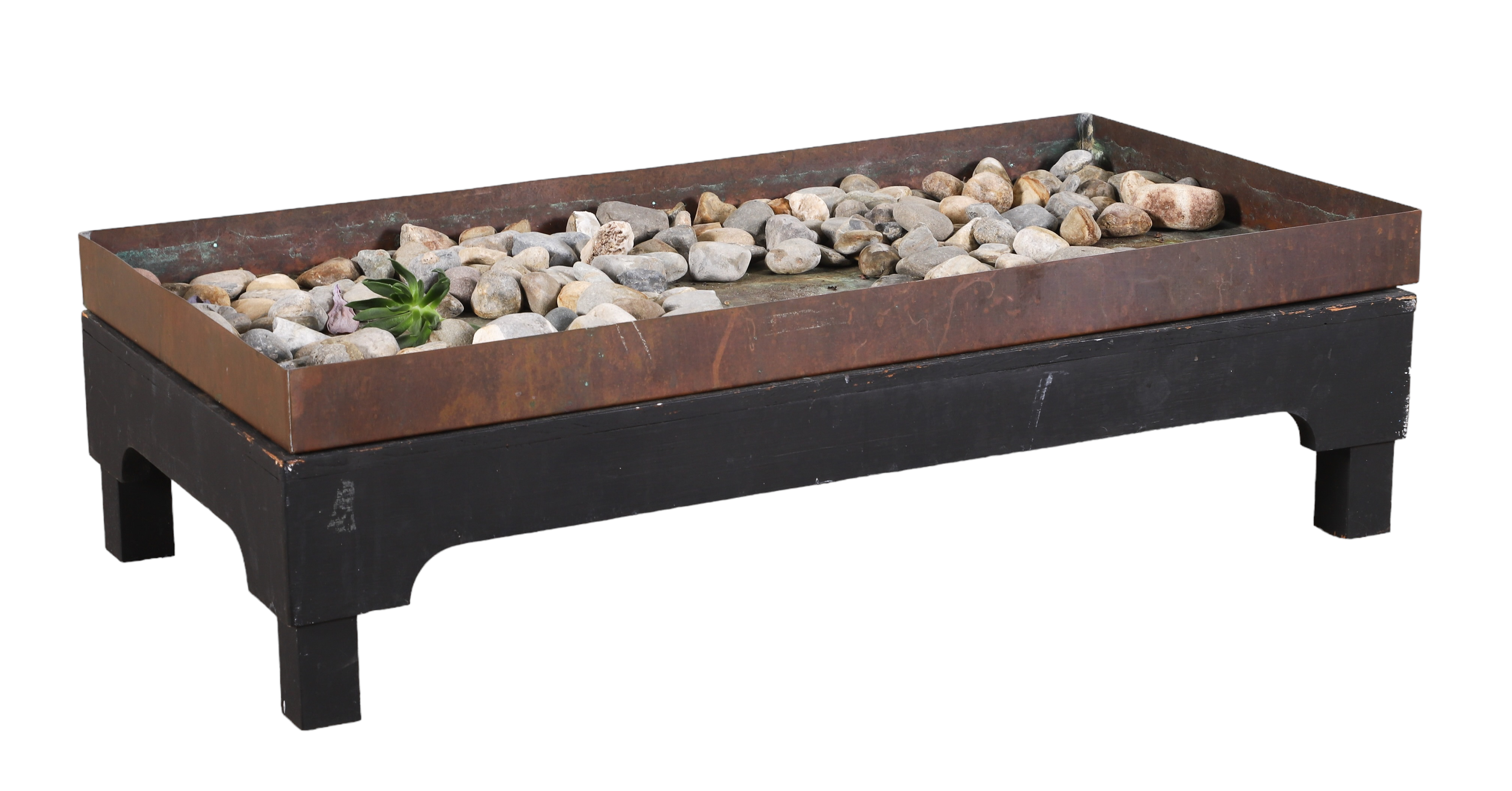 Copper and ebonized planter, copper