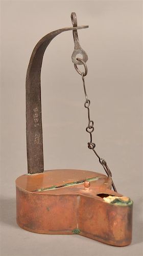 COPPER AND WROUGHT IRON BETTY