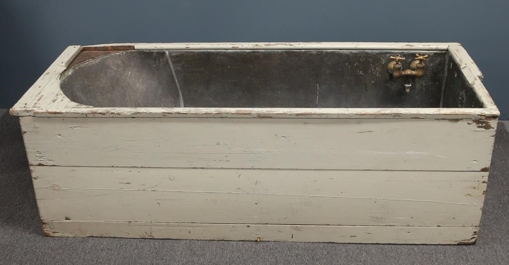 Copper and zinc-lined wood framed