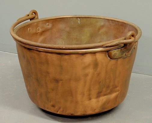 Copper apple butter kettle 19th