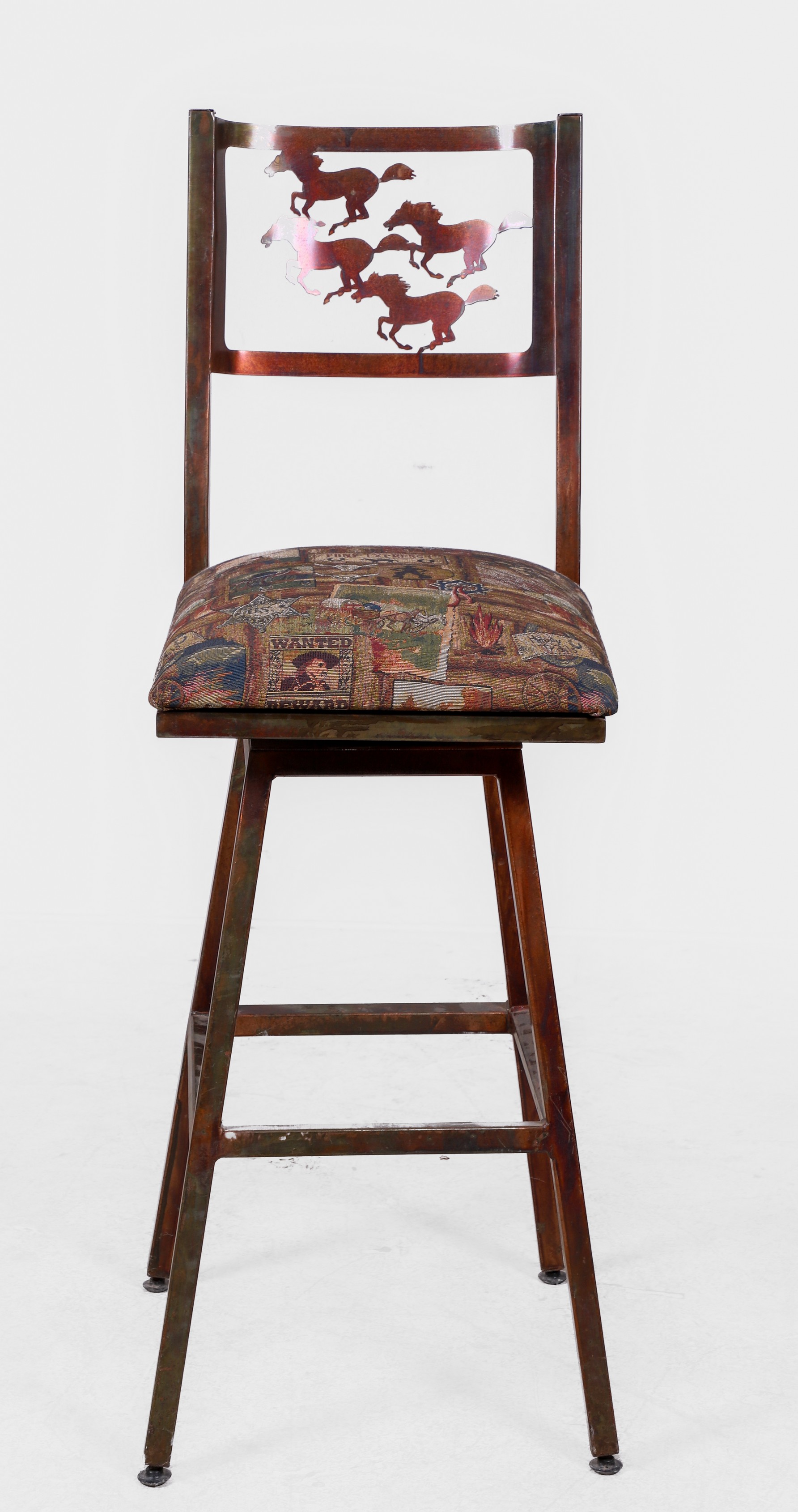 Copper barstool with western