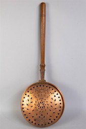 COPPER BED WARMER, 18TH CENTUR