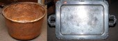 Copper boiling pot with wrough