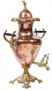 COPPER & BRASS FIGURAL HOT WAT