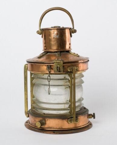 COPPER & BRASS MARINE ANCHOR LIGHTA