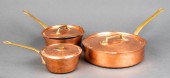 COPPER COOKWARE, 3 PCS. Copper