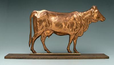 Copper cow weathervane,
