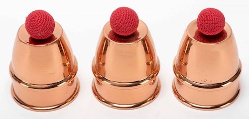 COPPER CUPS AND BALLS.Copper Cups
