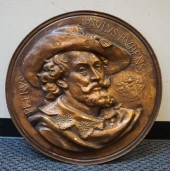 COPPER EMBOSSED PLAQUE OF PETE