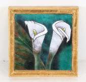 COPPER & ENAMEL CALLA LILY PAI