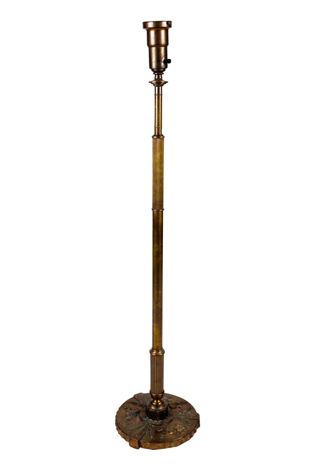 COPPER FINISH METAL FLOOR LAMP