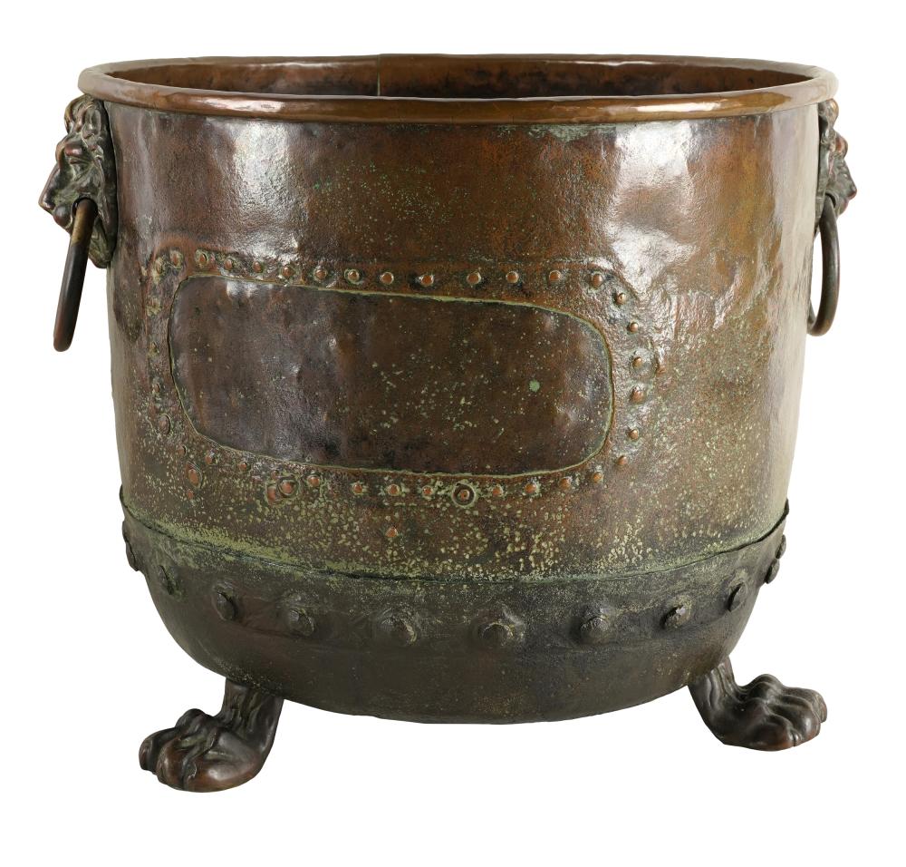 COPPER FIRE BUCKETwith two