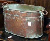 COPPER FIREPLACE LOG TUB SIZE