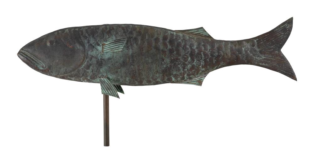 COPPER FISH WEATHER VANE 20TH