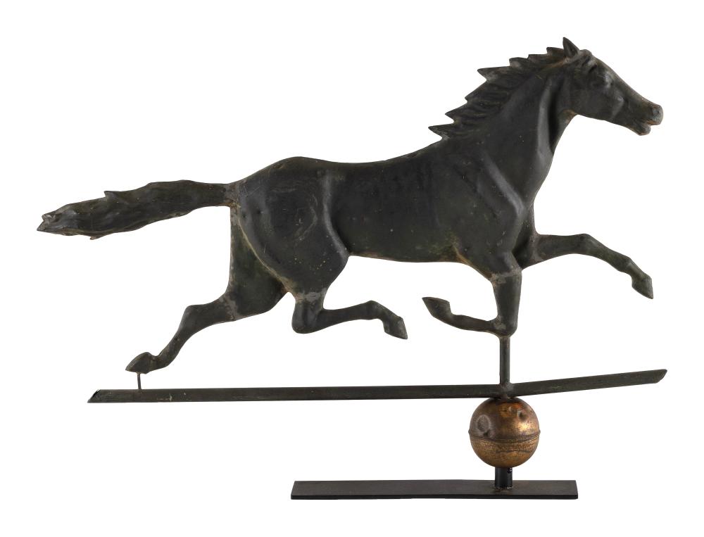 COPPER GALLOPING HORSE WEATHER VANE