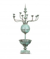 COPPER GARDEN ELEMENT CANDELAB