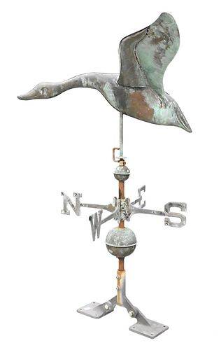 COPPER GOOSE WEATHERVANE, HAVING