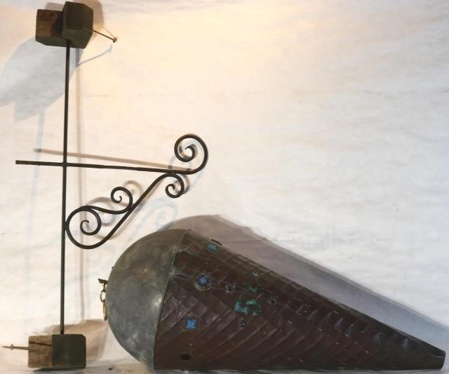COPPER ICE CREAM CONE, LATE 20TH