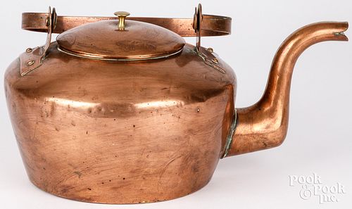 COPPER KETTLE, 19TH C.Copper
