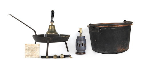Copper kettle together with an iron