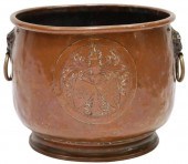 COPPER LION MASK JARDINIERE WI