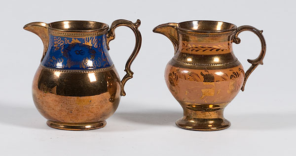 Copper Lusterware Pitchers