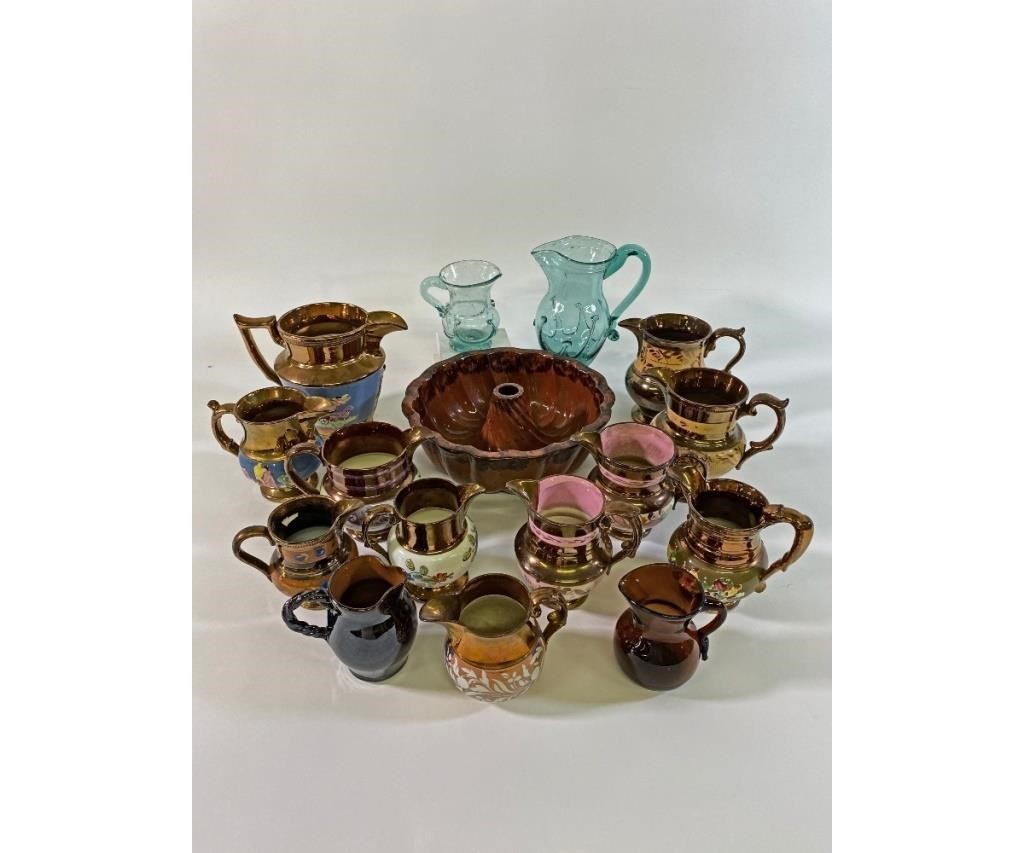 Copper Lustreware  pitchers, late
