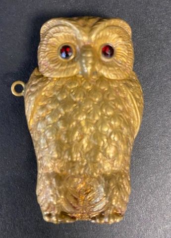 COPPER OWL MATCH SAFEFigural copper