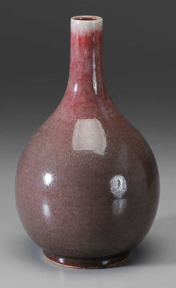 Copper-Red Glazed Porcelain Vase