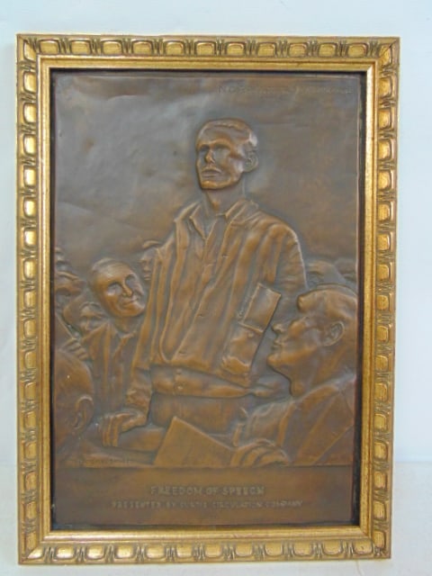 COPPER RELIEF PLAQUE, NORMAN