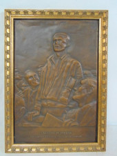 COPPER RELIEF PLAQUE, NORMAN R