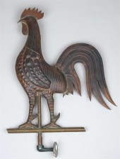 COPPER ROOSTER-FORM WEATHERVAN