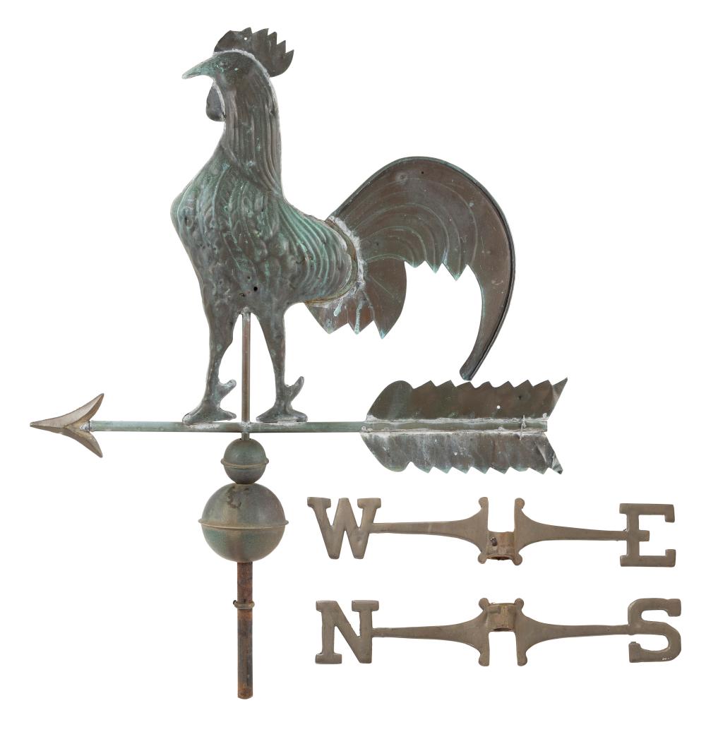 COPPER ROOSTER WEATHER VANE 20TH