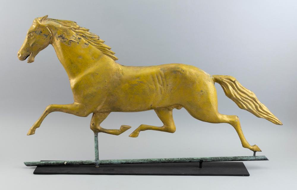 COPPER RUNNING HORSE WEATHER VANE