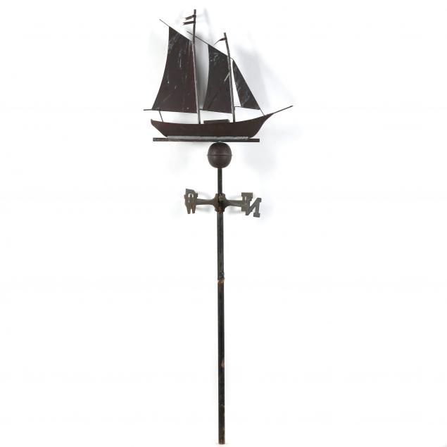 COPPER SAILBOAT WEATHERVANE  Second