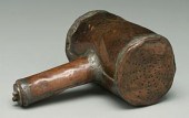 Copper shaker, shaped as broad