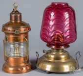 COPPER SHIPS LANTERN, 20TH C.C