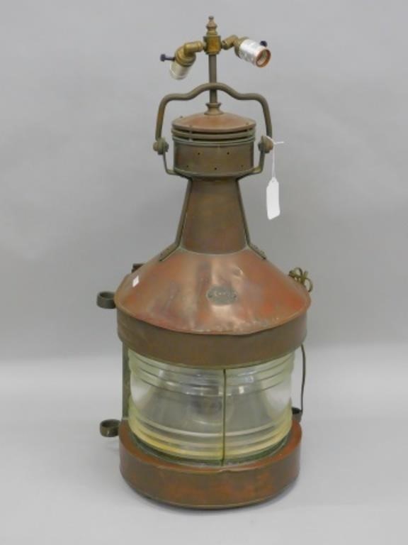 COPPER SHIP'S LANTERN. EARLY 20TH