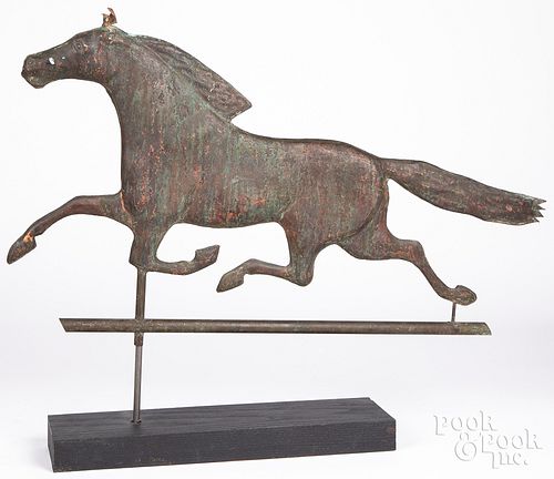 COPPER SWELL BODIED RUNNING HORSE