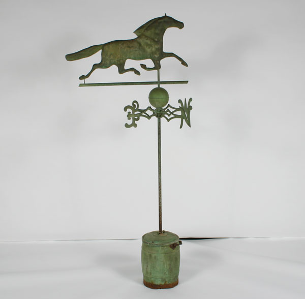 Copper trotting horse
