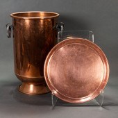 COPPER UMBRELLA STAND FITTED W